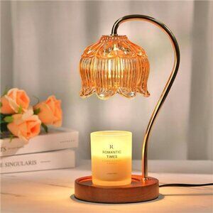 Dimmable Candle Warmer Lamp with Timer Flower Wax Melter for Jar Candles